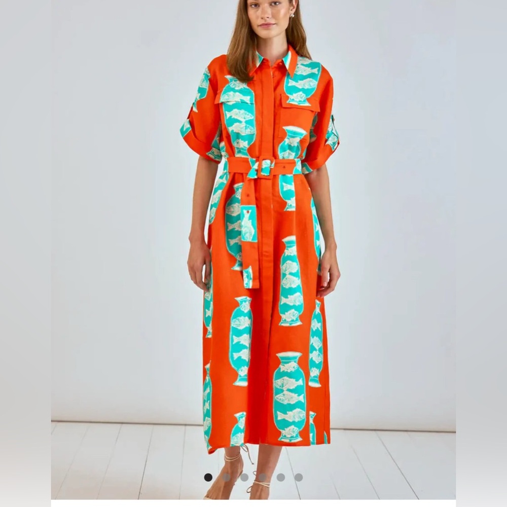 HUNTER BELL Charlotte Dress in Herring